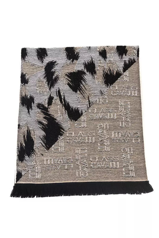 Cavalli Class Beige Wool Men Scarf $245.00 Cavalli Class Luzworld