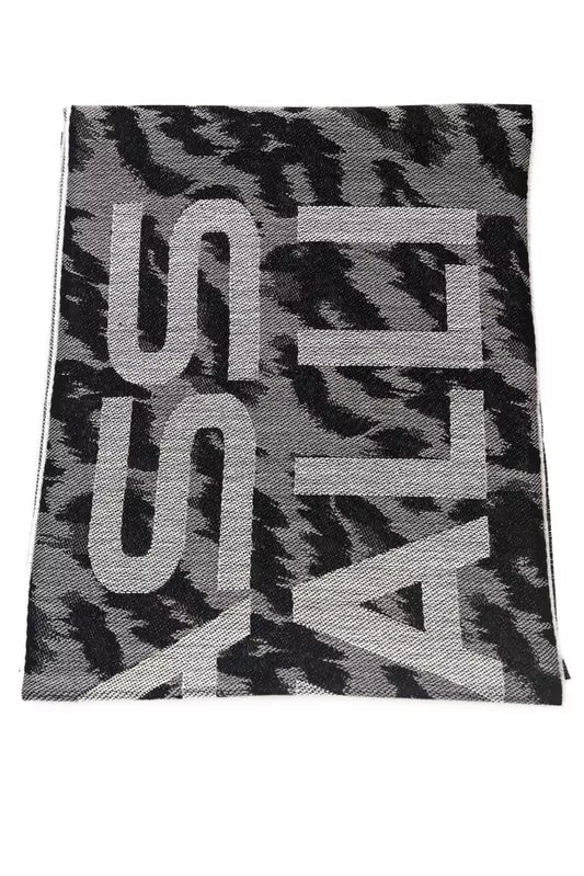 Cavalli Class Gray Wool Men Scarf $245.00 Cavalli Class Luzworld