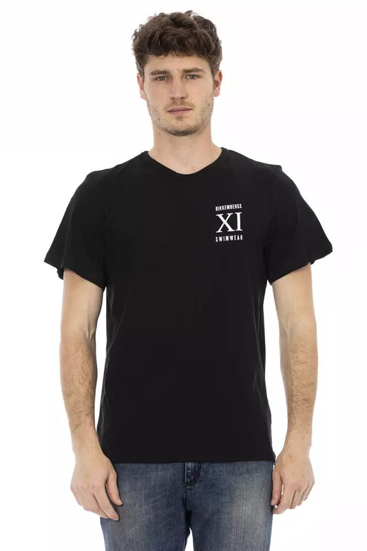 Bikkembergs Black Cotton Men's T-Shirt $135.00 Bikkembergs Luzworld