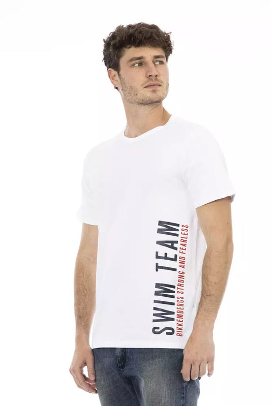 Bikkembergs White Cotton Men T-Shirt $135.00 Bikkembergs Luzworld
