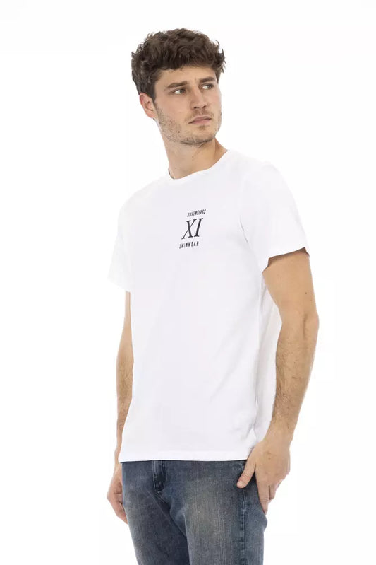 Bikkembergs Elegant White Front Print T-Shirt $135.00 Bikkembergs Luzworld