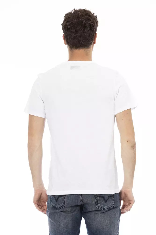 Bikkembergs Elegant White Front Print T-Shirt $135.00 Bikkembergs Luzworld