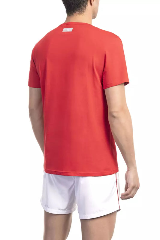 Bikkembergs Red Cotton Men T-Shirt $136.00 Bikkembergs Luzworld