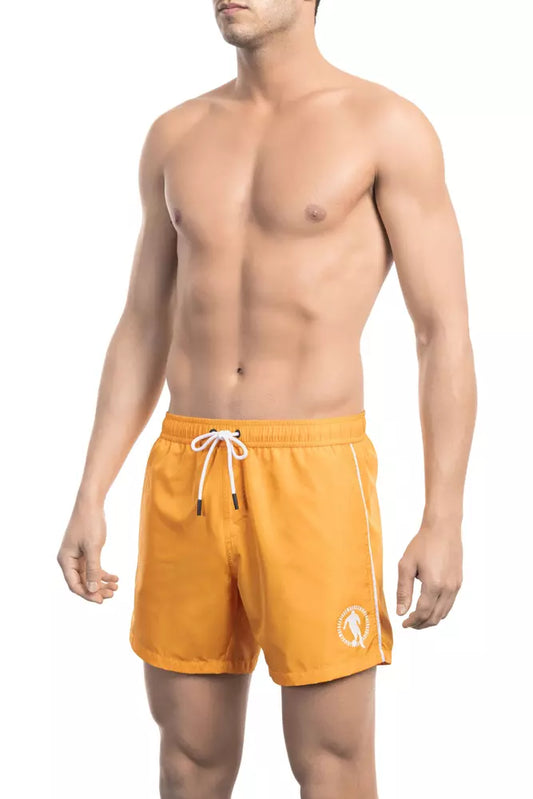 Bikkembergs Orange Polyester Men Swim Short $162.00 Bikkembergs Luzworld
