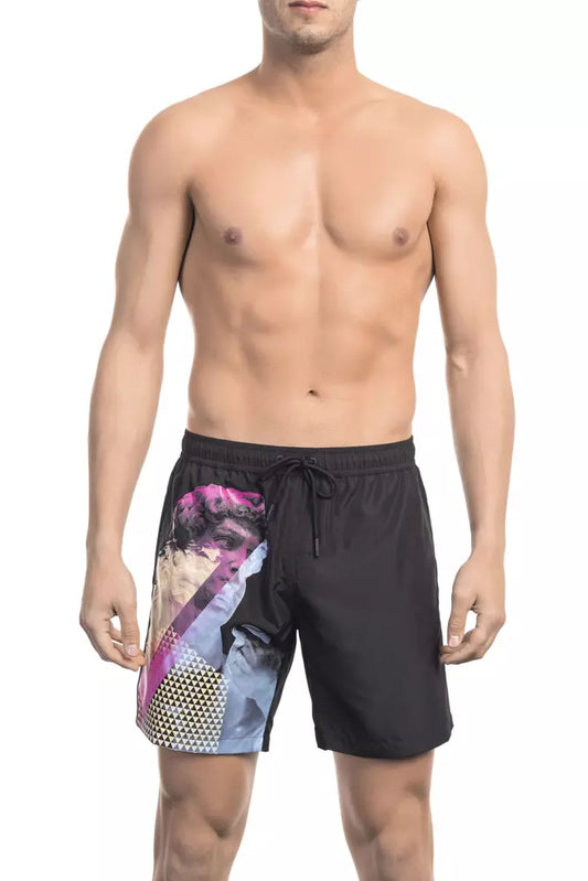 Bikkembergs Black Polyester Men's Swim Short $176.00 Bikkembergs Luzworld