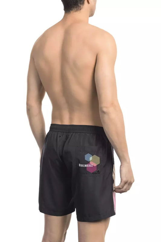 Bikkembergs Black Polyester Men's Swim Short $176.00 Bikkembergs Luzworld