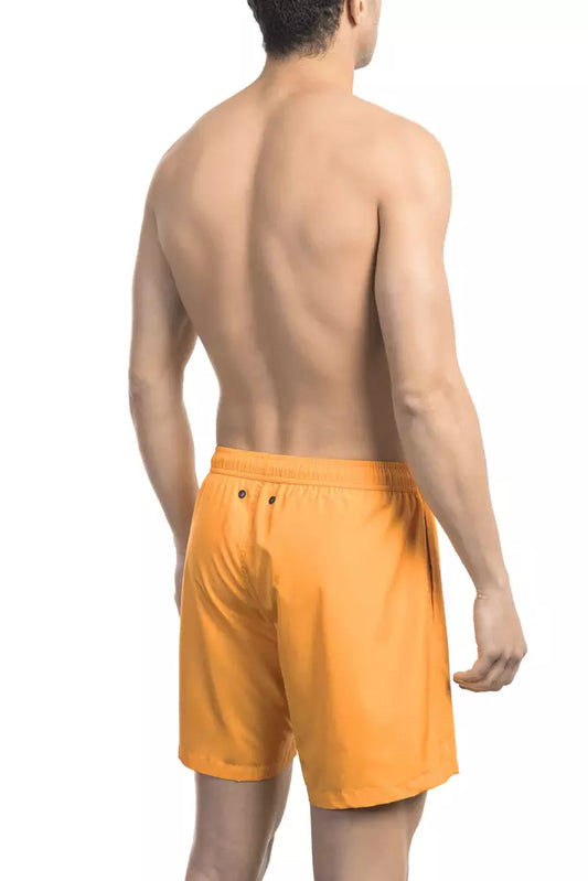 Bikkembergs Orange Polyester Men Swim Short $159.00 Bikkembergs Luzworld