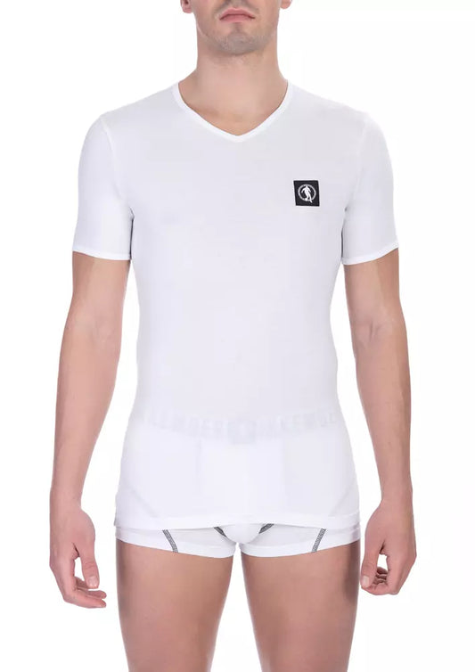 Bikkembergs White Cotton Men's T-Shirt $114.00 Bikkembergs Luzworld