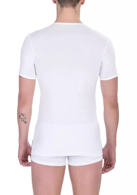 Bikkembergs White Cotton Men's T-Shirt $114.00 Bikkembergs Luzworld