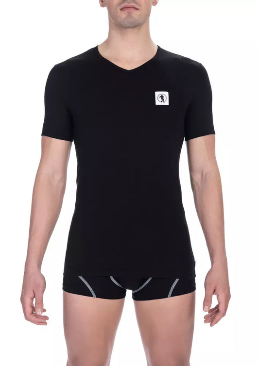 Bikkembergs Black Cotton Men T-Shirt $136.00 Bikkembergs Luzworld