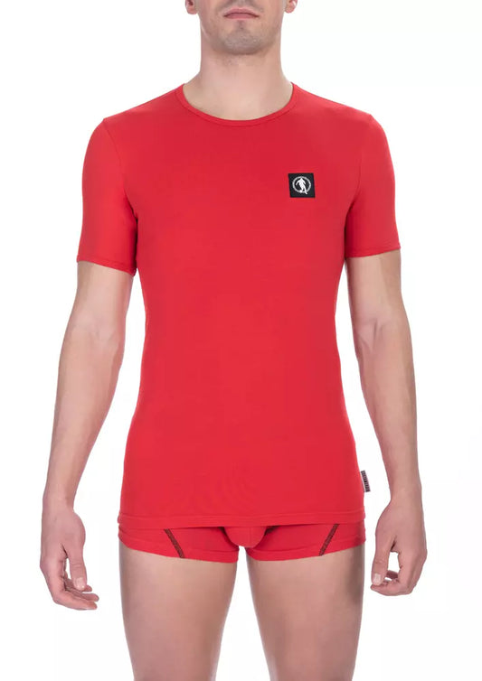 Bikkembergs Red Cotton Men T-Shirt $114.00 Bikkembergs Luzworld