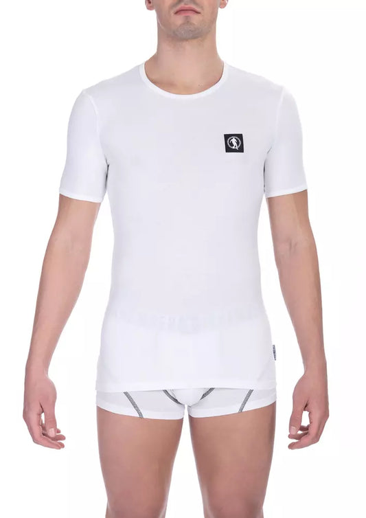 Bikkembergs White Cotton Men's T-Shirt $136.00 Bikkembergs Luzworld