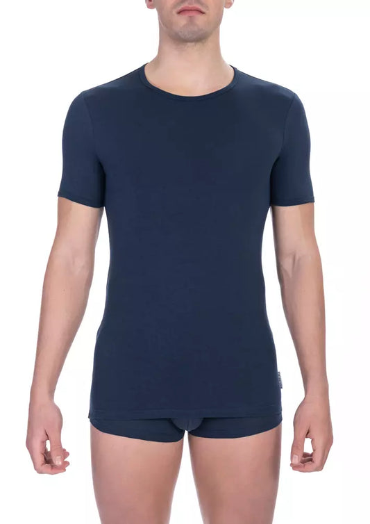 Bikkembergs Blue Cotton Men T-Shirt $111.00 Bikkembergs Luzworld