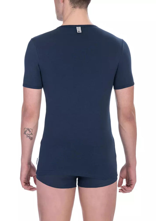 Bikkembergs Blue Cotton Men T-Shirt $111.00 Bikkembergs Luzworld