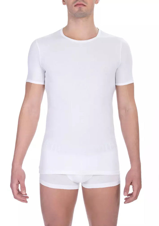 Bikkembergs White Cotton Men T-Shirt $111.00 Bikkembergs Luzworld