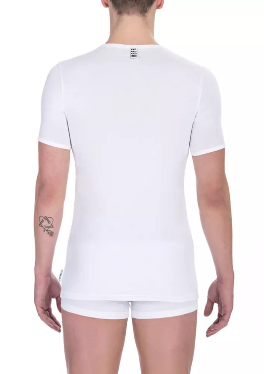 Bikkembergs White Cotton Men T-Shirt $111.00 Bikkembergs Luzworld
