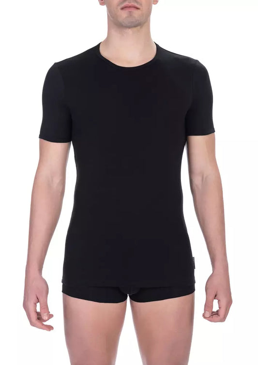 Bikkembergs Black Cotton Men T-Shirt Twin Pack $126.00 Bikkembergs Luzworld