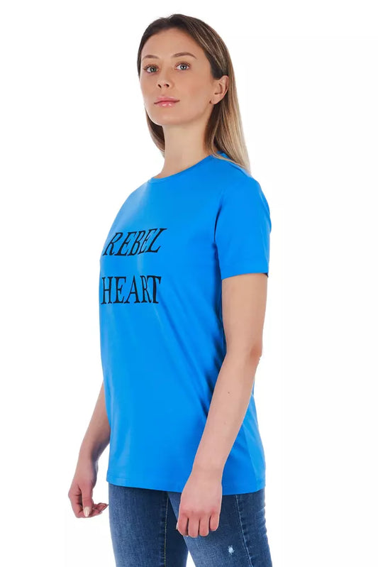 Frankie Morello Light Blue Cotton Women Top $183.00 Frankie Morello Luzworld