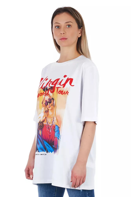 Frankie Morello White Cotton Women T-Shirt $199.00 Frankie Morello Luzworld