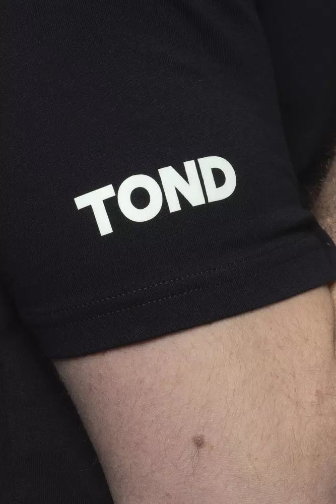 Tond Black Cotton Men T-Shirt $147.00 Tond Luzworld