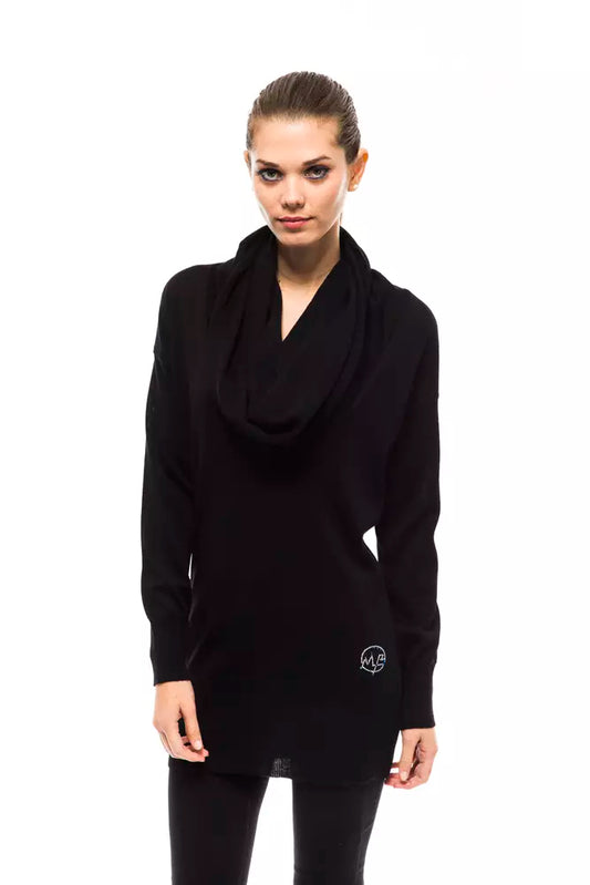 Montana Blu Black Wool Women Sweater $173.00 Montana Blu Luzworld