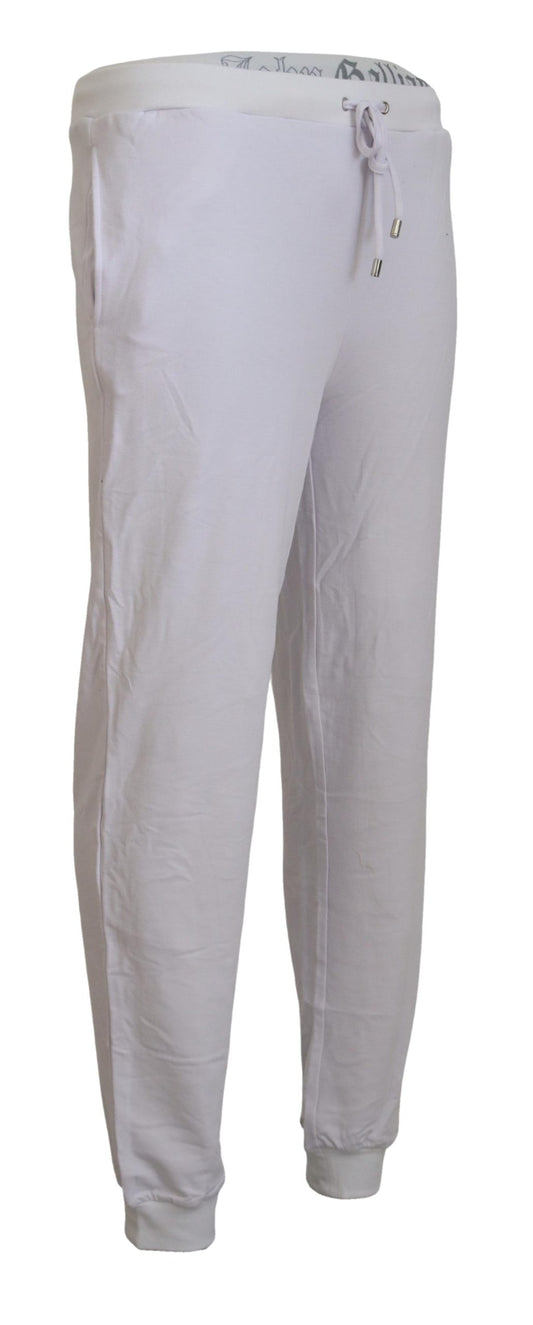 John Galliano White Cotton Logo Mens Jogger Pants $520.00 John Galliano Luzworld