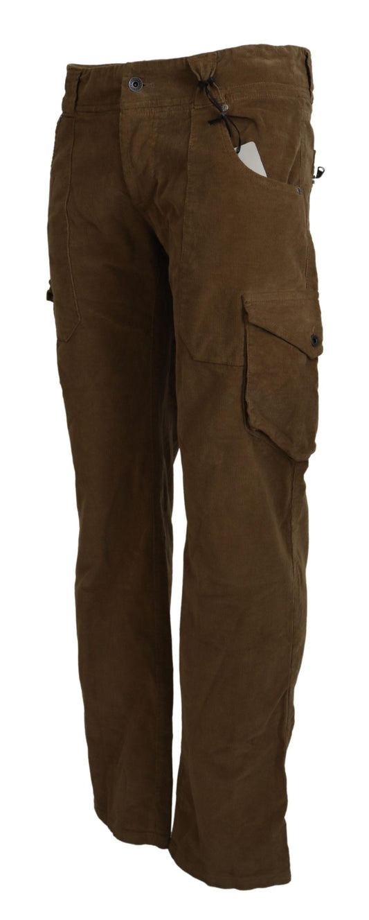 Ermanno Scervino Brown Cotton Corduroy Cargo Pants $811.00 Ermanno Scervino Luzworld