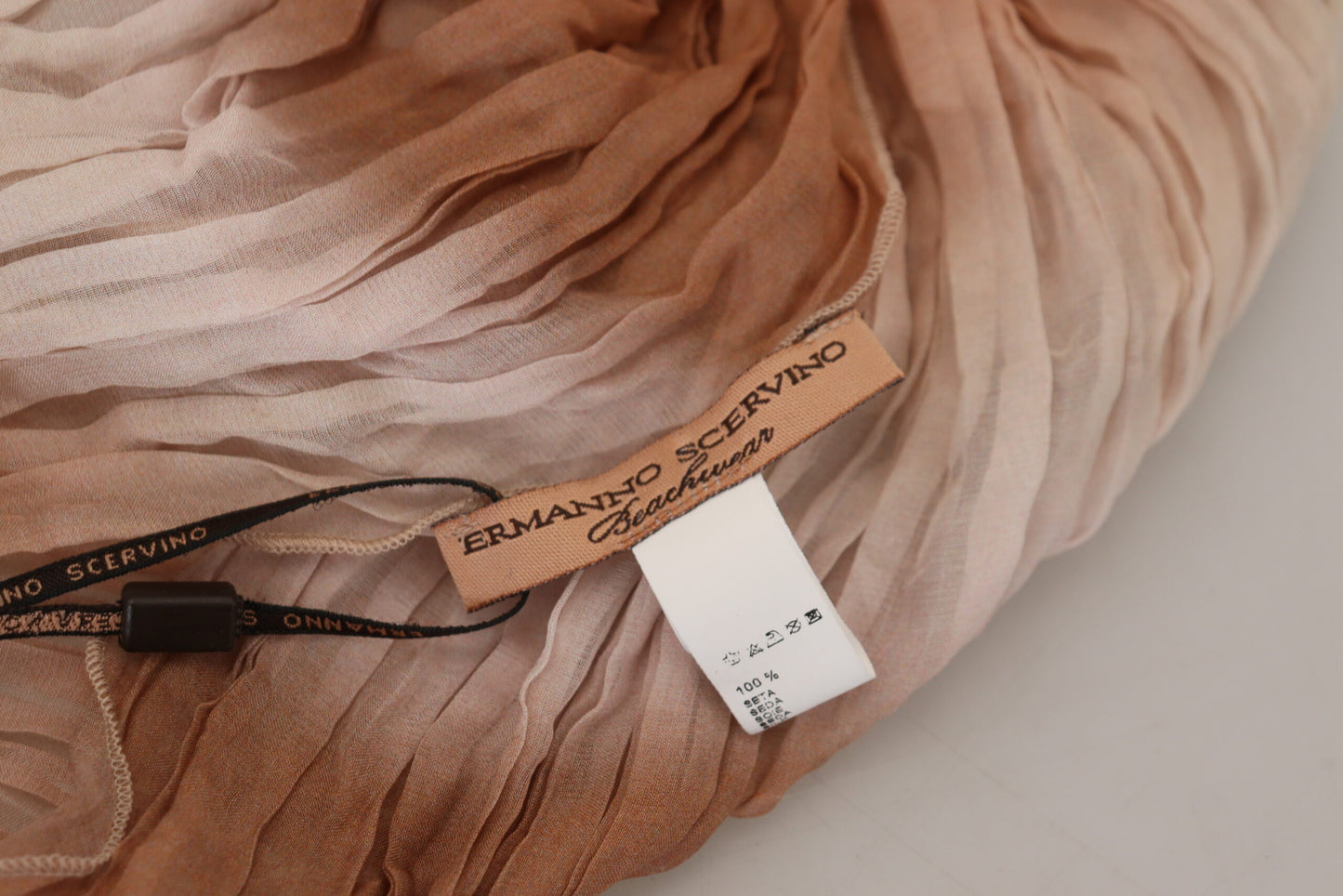 Ermanno Scervino Multicolor Silk Wrap Shawl Foulard Scarf $515.00 Ermanno Scervino Luzworld