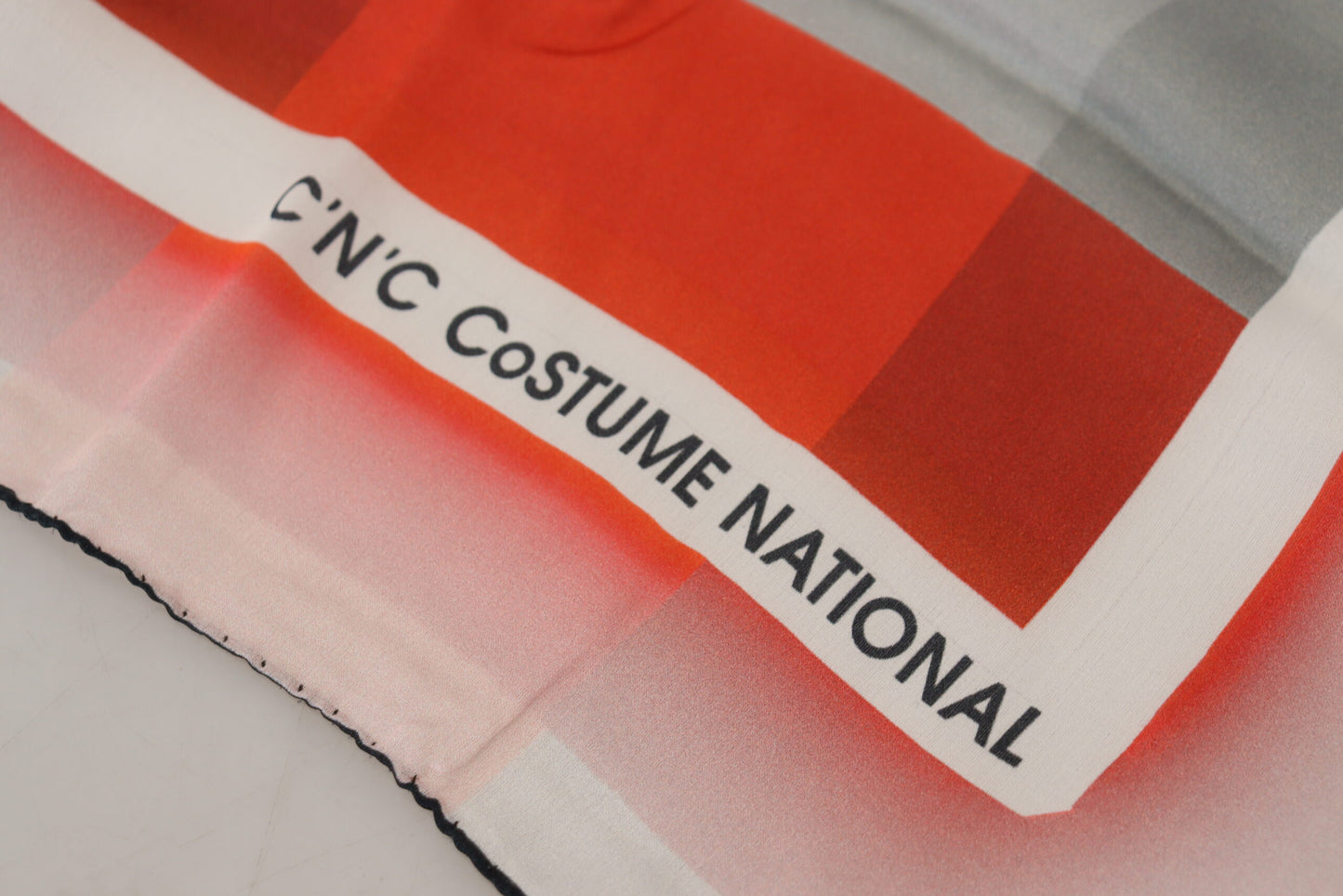 Costume National Gray Red Shawl Foulard Wrap Scarf $227.00 Costume National Luzworld