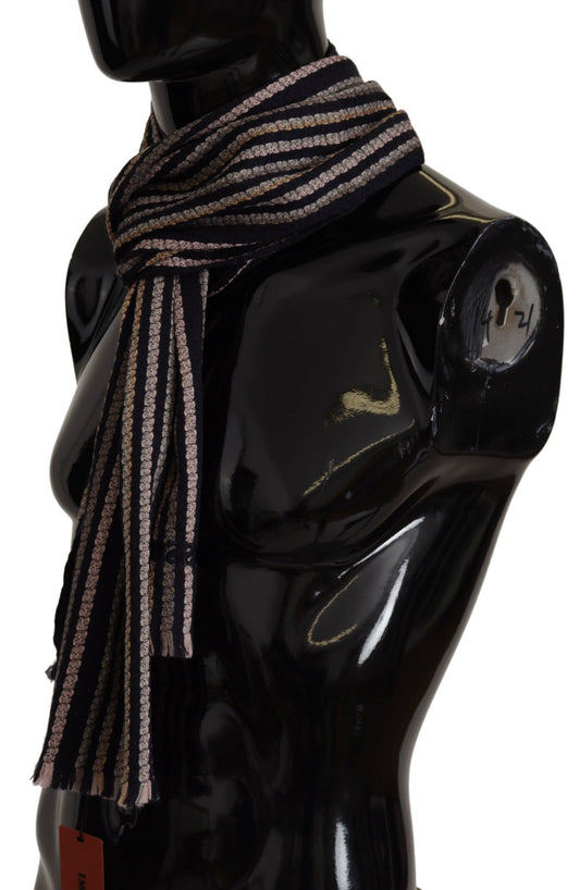 Missoni Multicolor Stripes Wool Knit Fringe Shawl Scarf $619.00 Missoni Luzworld