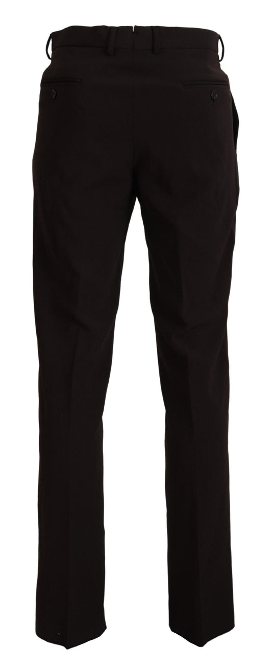 BENCIVENGA Brown Straight Fit Formal Men Pants $268.00 BENCIVENGA Luzworld