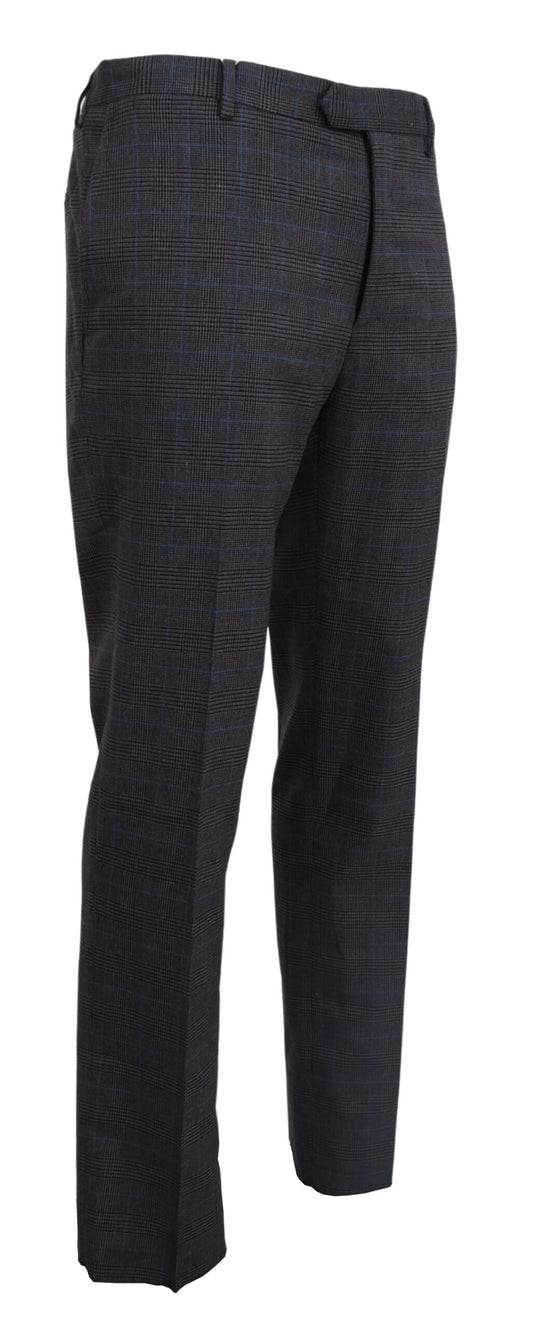 BENCIVENGA Gray Checkered Wool Dress Formal Pants $249.00 BENCIVENGA Luzworld