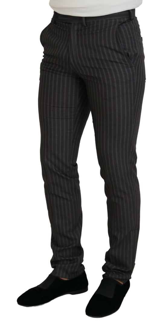 BENCIVENGA Brown Stripes Slim Fit Men Pants $249.00 BENCIVENGA Luzworld