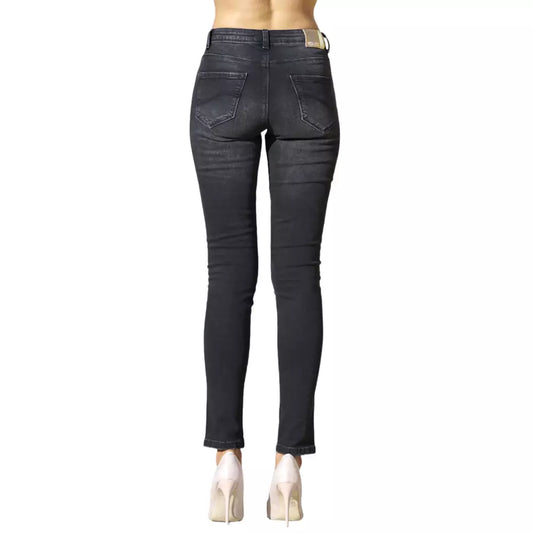 Yes Zee Black Cotton Women's Jeans $165.00 Yes Zee Luzworld