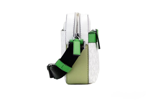 Michael Kors Cooper Small Bright White Palm Signature PVC Utility Crossbody Bag $681.00 Michael Kors Luzworld
