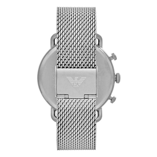 Emporio Armani Sophisticated Silver Steel Chronograph Watch $710.00 Emporio Armani Luzworld