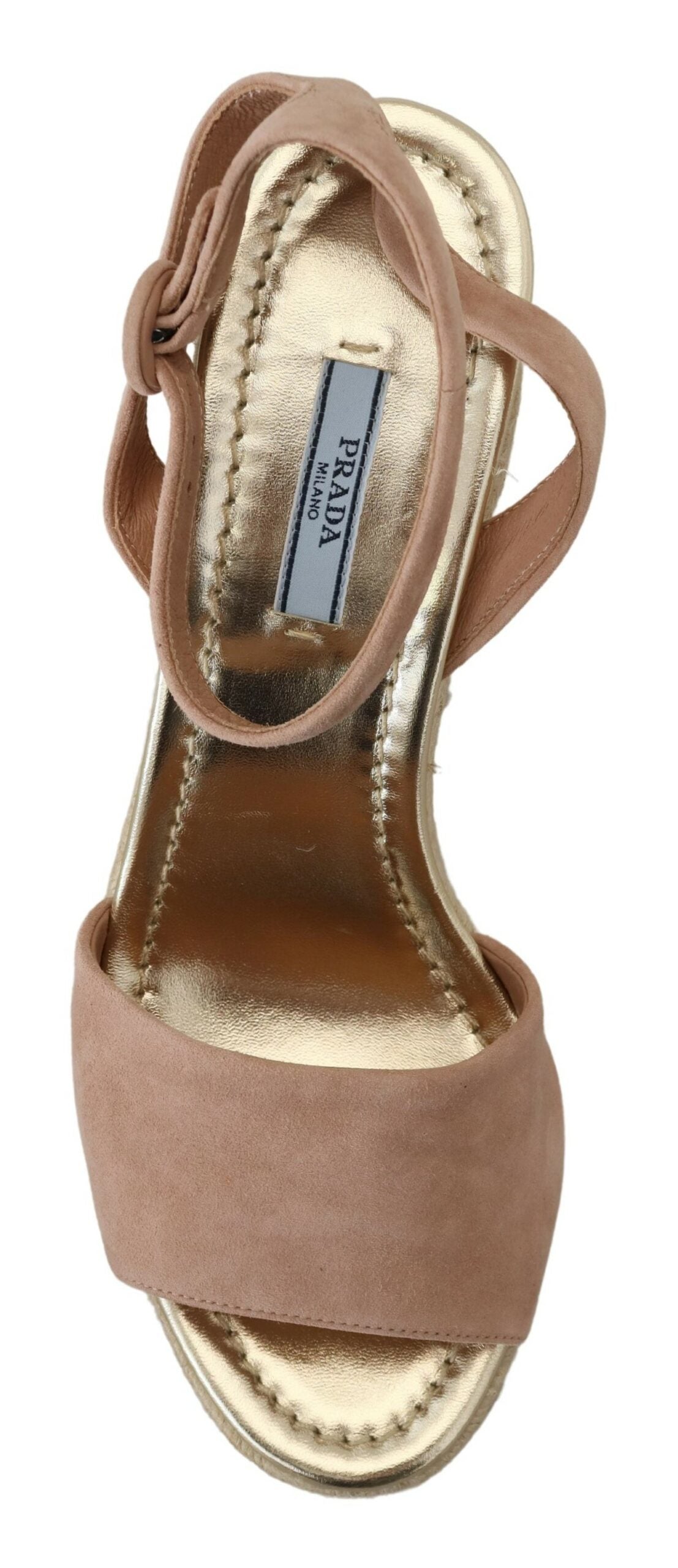 Prada Pink Suede Leather Ankle Strap Sandals $1891.00 Prada Luzworld