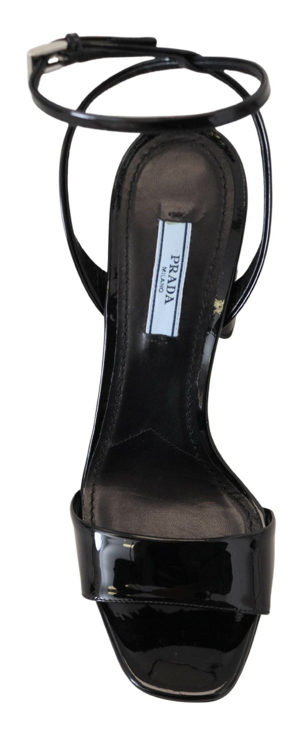 Prada Black Patent Sandals Ankle Strap Heels Leather $1891.00 Prada Luzworld
