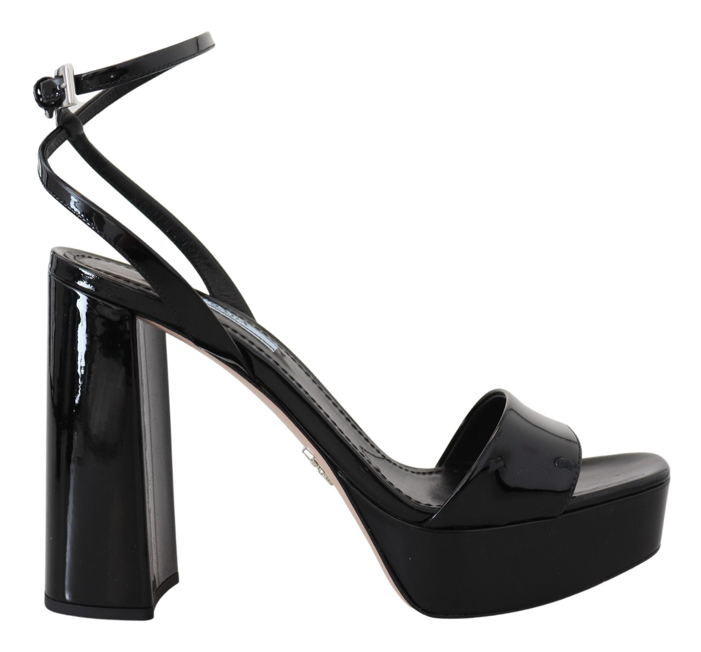 Prada Black Patent Sandals Ankle Strap Heels Leather $1891.00 Prada Luzworld