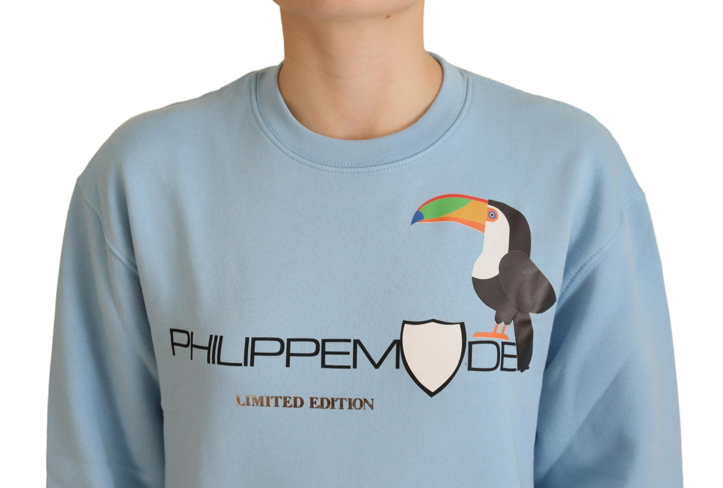 Philippe Model Light Blue Logo Printed Long Sleeves Sweater $559.00 Philippe Model Luzworld