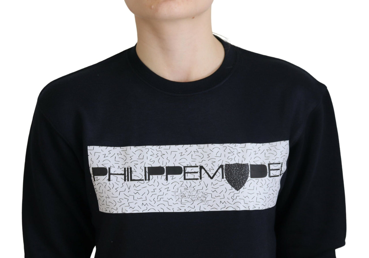 Philippe Model Black Printed Long Sleeves Pullover Sweater $501.00 Philippe Model Luzworld