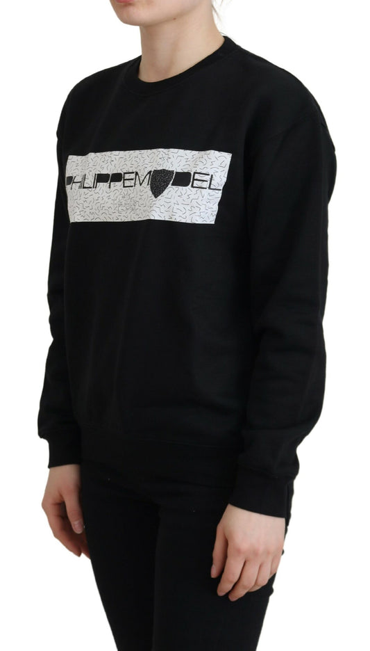 Philippe Model Black Printed Long Sleeves Pullover Sweater $501.00 Philippe Model Luzworld