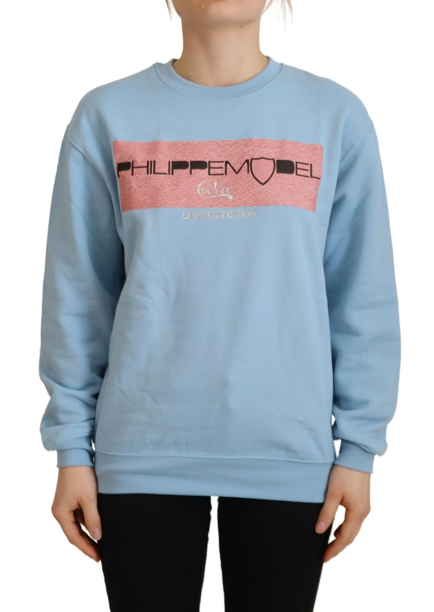 Philippe Model Light Blue Logo Printed Long Sleeves Sweater $501.00 Philippe Model Luzworld
