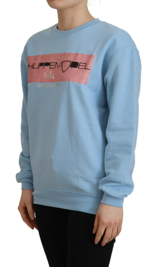 Philippe Model Light Blue Logo Printed Long Sleeves Sweater $501.00 Philippe Model Luzworld