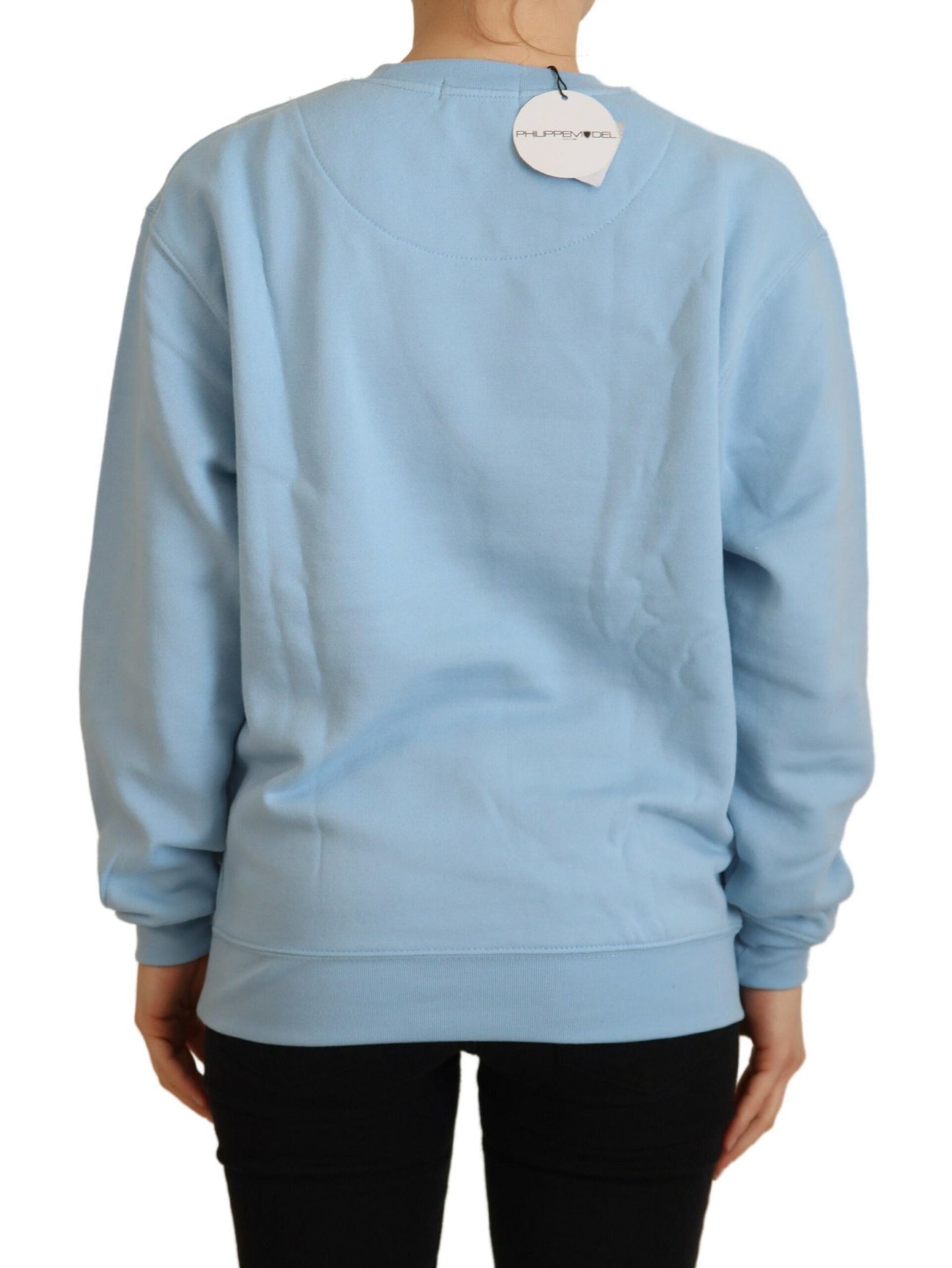 Philippe Model Light Blue Logo Printed Long Sleeves Sweater $501.00 Philippe Model Luzworld