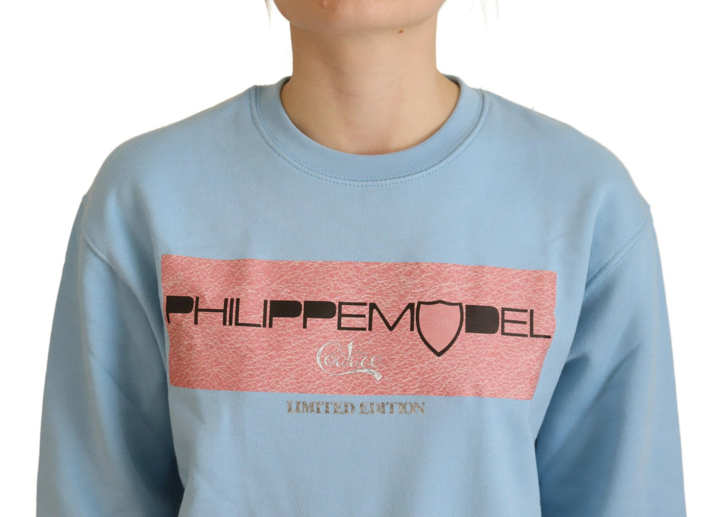 Philippe Model Light Blue Logo Printed Long Sleeves Sweater $501.00 Philippe Model Luzworld