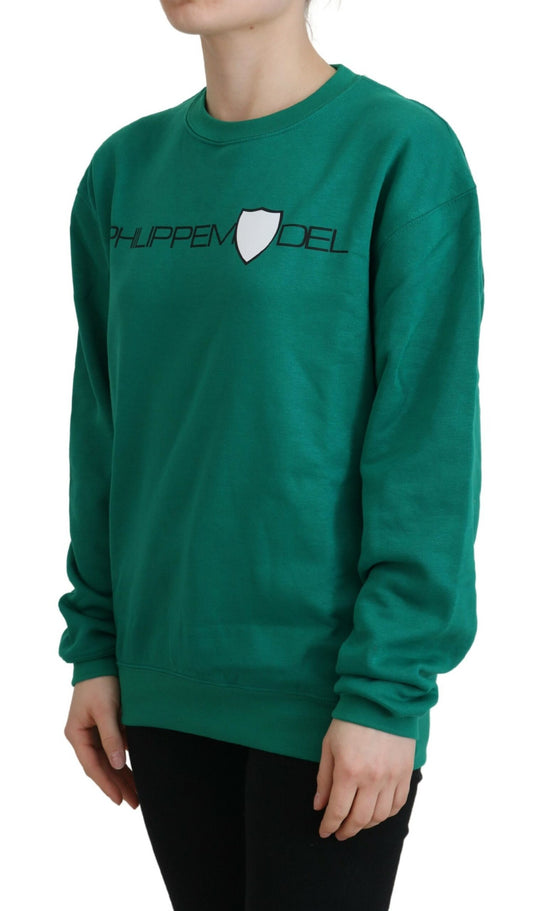 Philippe Model Green Printed Long Sleeves Pullover Sweater $268.00 Philippe Model Luzworld