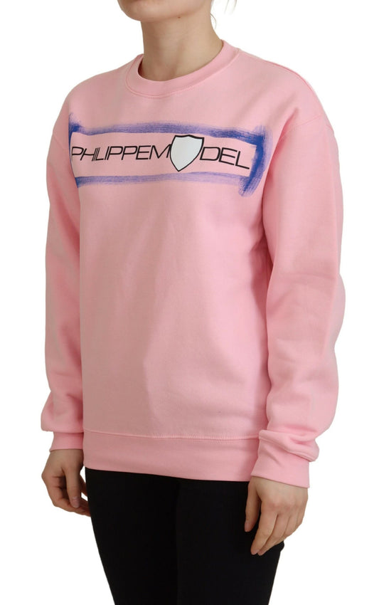 Philippe Model Pink Printed Long Sleeves Pullover Sweater $559.00 Philippe Model Luzworld