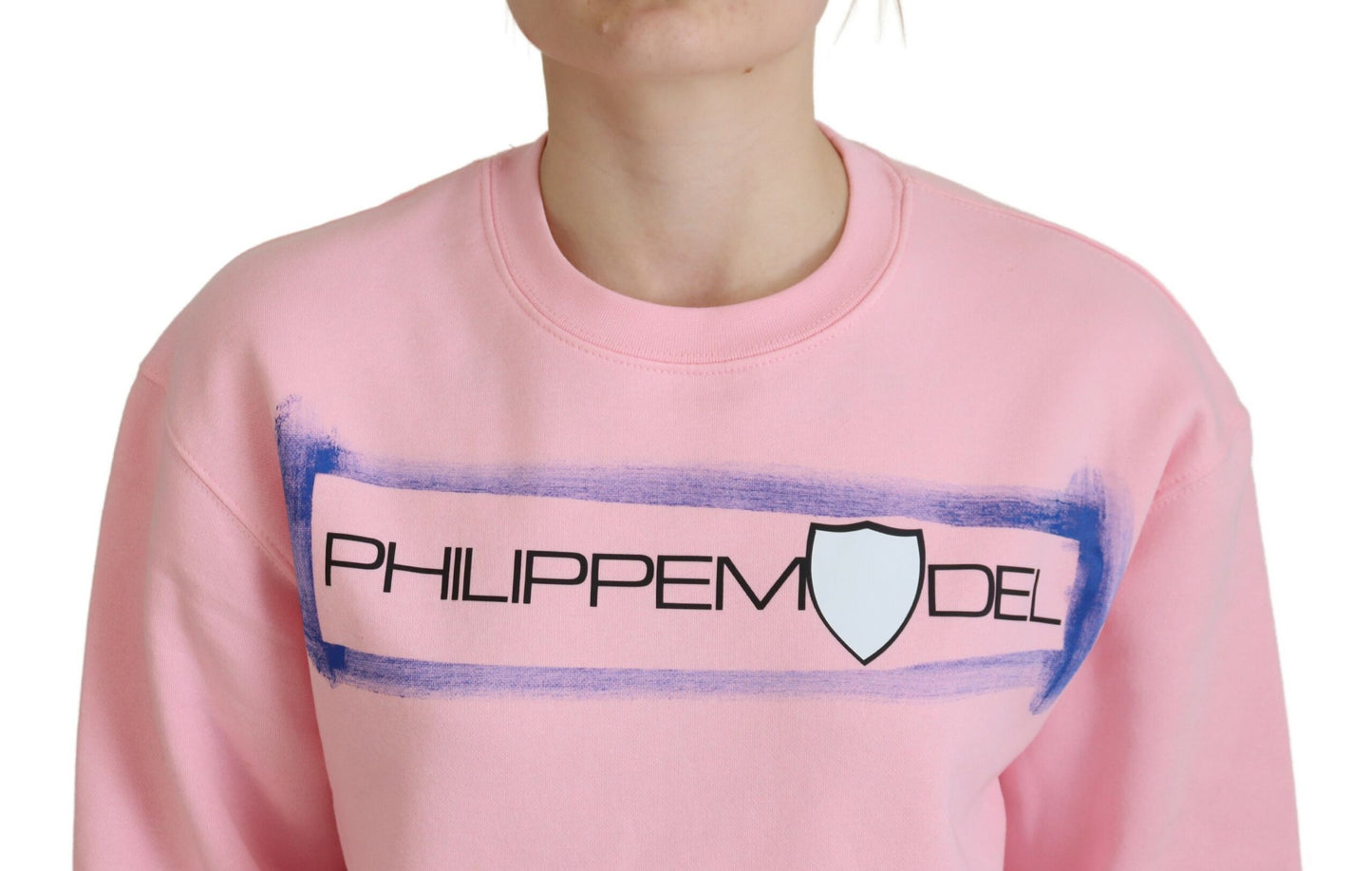 Philippe Model Pink Printed Long Sleeves Pullover Sweater $559.00 Philippe Model Luzworld