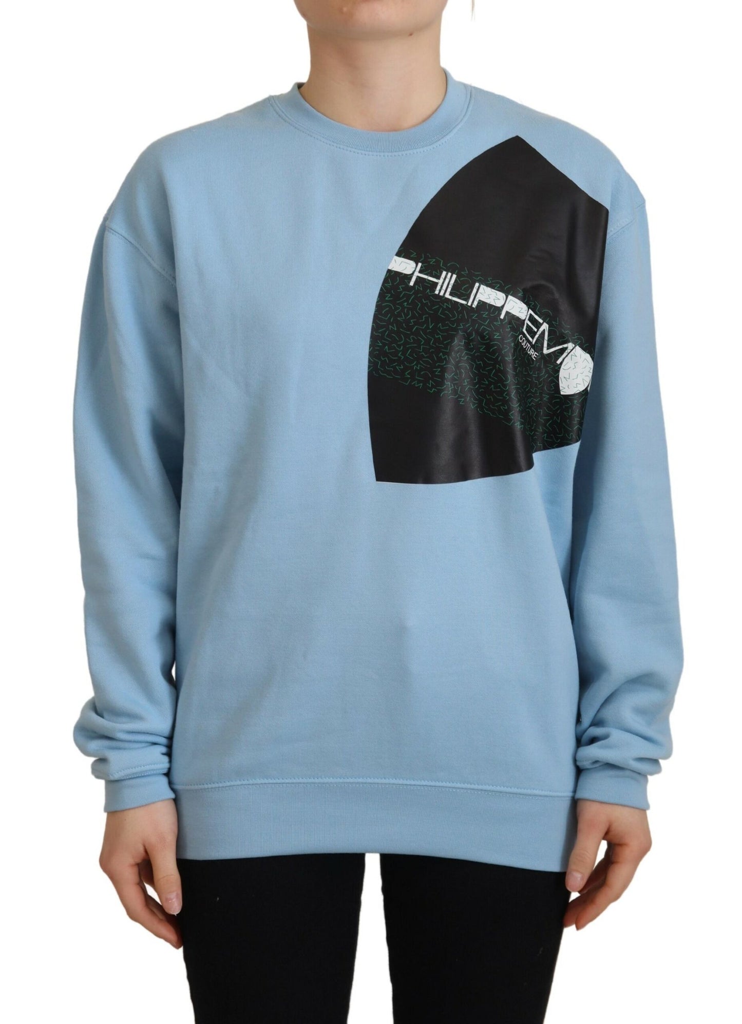 Philippe Model Light Blue Logo Printed Long Sleeves Sweater $501.00 Philippe Model Luzworld